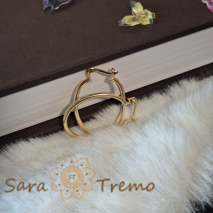 Cercei ovali finuți 3 cm cu ștanță – Eleganță delicată și calitate superioară [6]