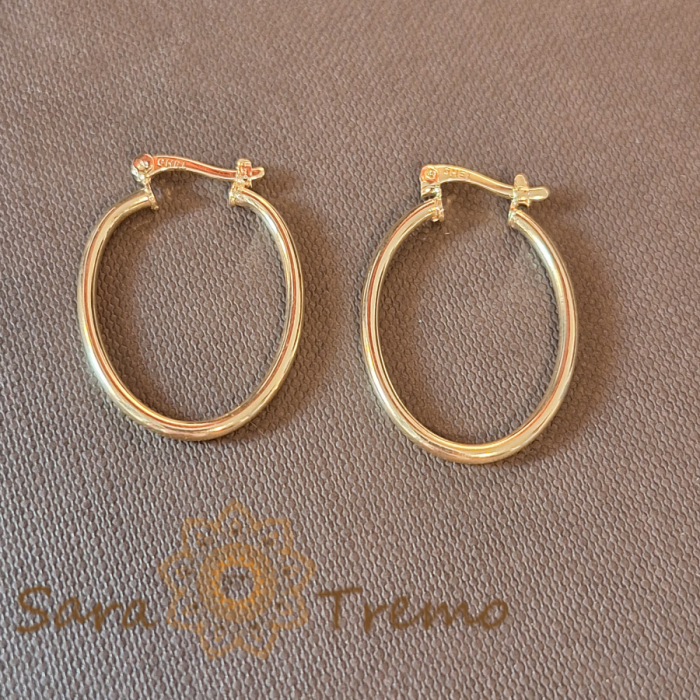 Cercei ovali finuți 3 cm cu ștanță – Eleganță delicată și calitate superioară [3]