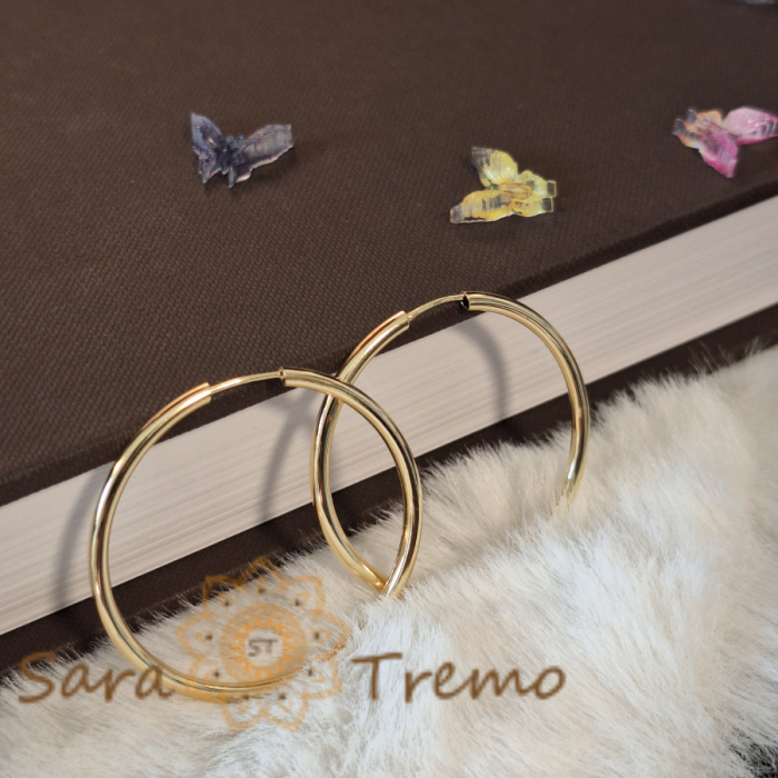 Cercei clasici groși mari 4.2 cm – Eleganță impunătoare și confort superior [6]