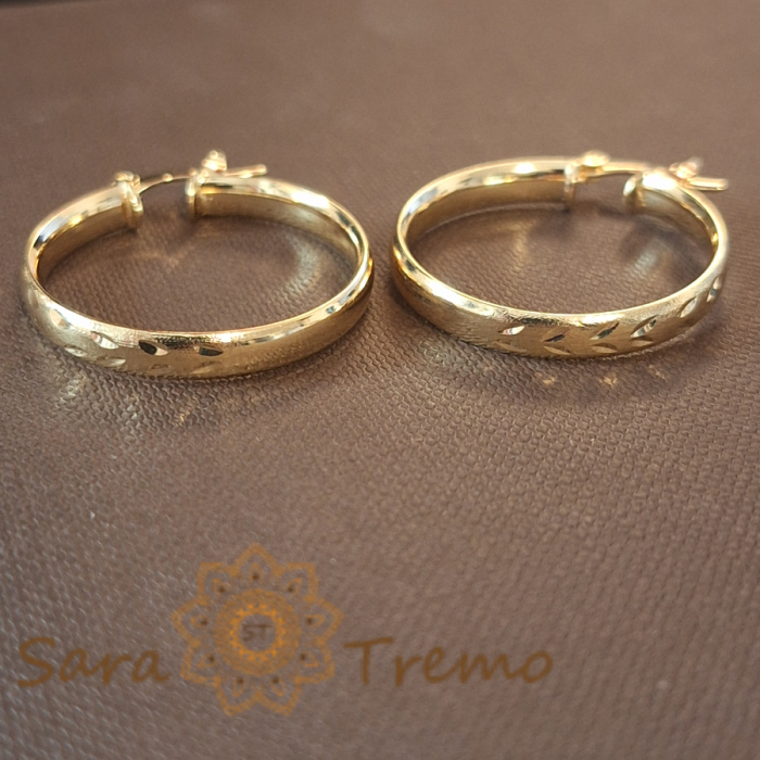 Cercei model nou, gravură fină și ștanță, 2.7 cm – Eleganță subtilă cu finisaje mate și lucioase [3]