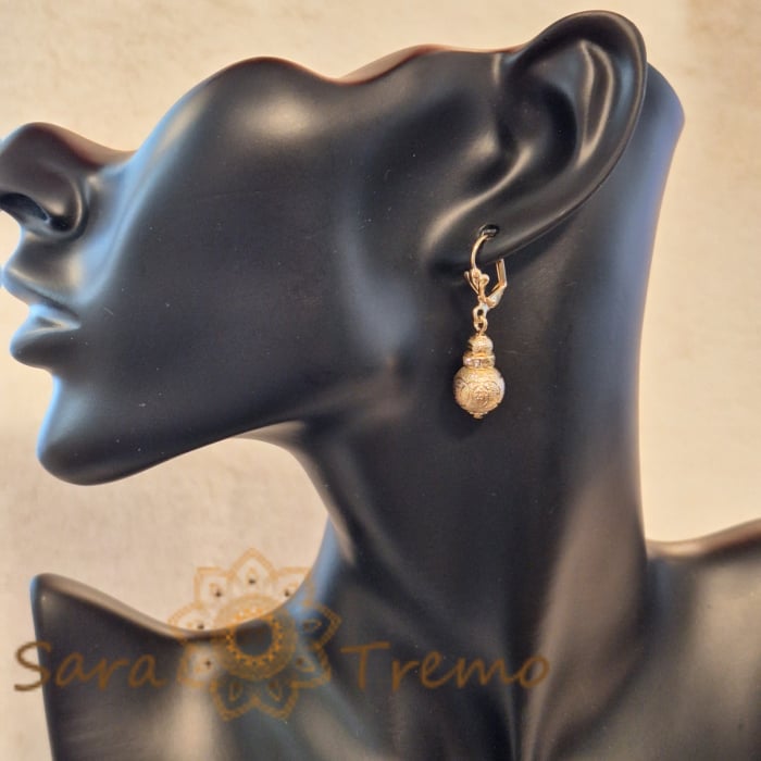 Cercei model felinare, 3.5 cm – Detalii gravate și cristale zirconia [4]