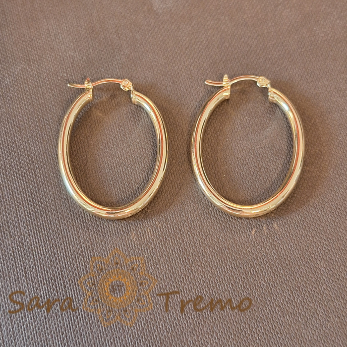 Cercei ovali 3.6 cm – Eleganță clasică și rafinament discret [3]