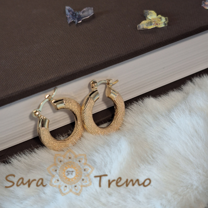 Cercei model nou texturați 2.3 cm – Finisaj lucios și texturat, eleganță fără compromis [6]