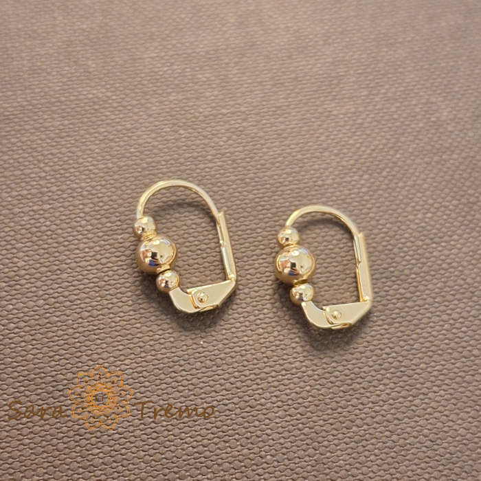 Cercei Golden Sphere – Bile aurii placati aur 18K Brazilia [1]