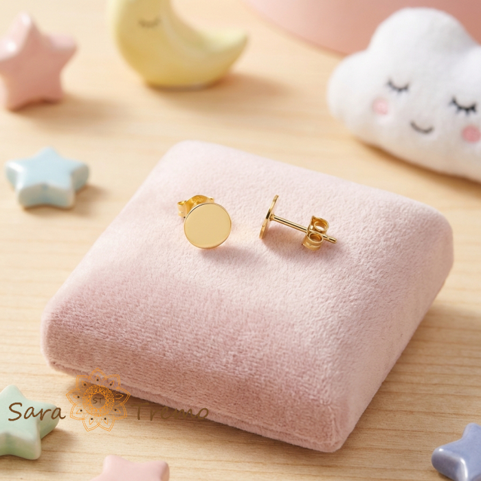 Cercei Steluta Cuminte – Cercei copii cu tija placati 18K Brazilia [2]