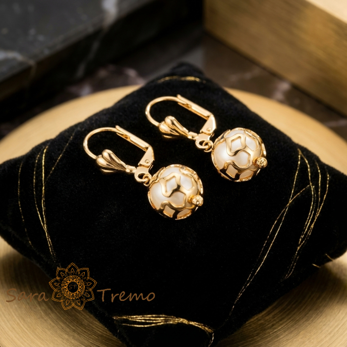 Cercei Perla Serena – Cercei placati 18K Brazilia, 2.5 cm [2]