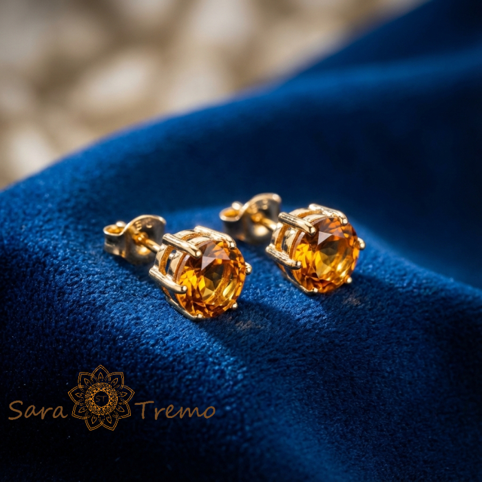 Cercei Chihlimbar Regal – Cercei Tip Surub placati 18K Brazilia [2]