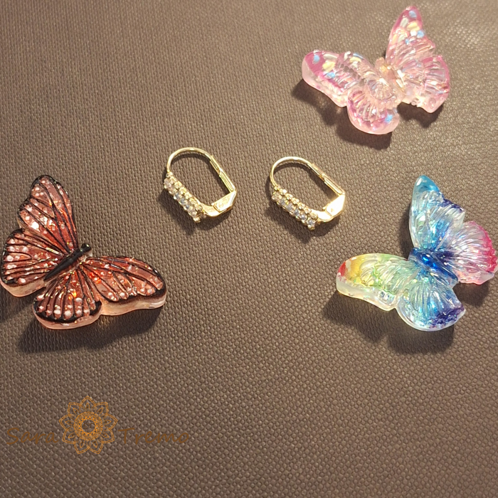Cercei tip toartă clasică placați cu aur – decorați cu cristale zirconia [3]