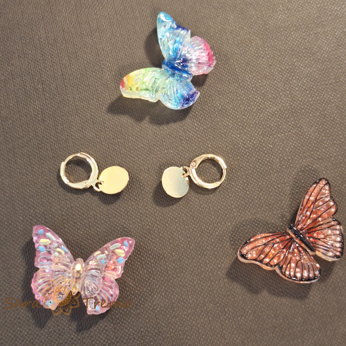 Cercei placați cu aur – model clasic cu bănuț [2]