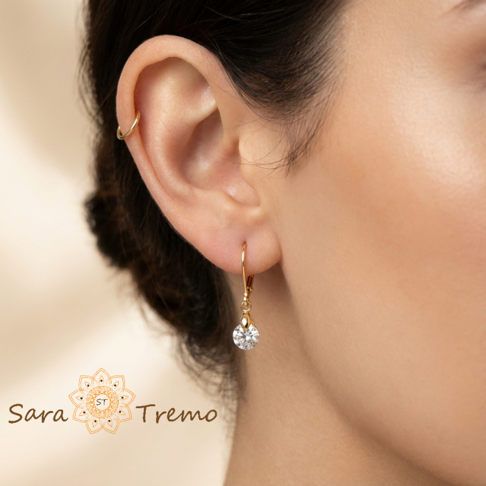 Cercei Regina Stralucirii – Cercei placati 18K Brazilia [3]