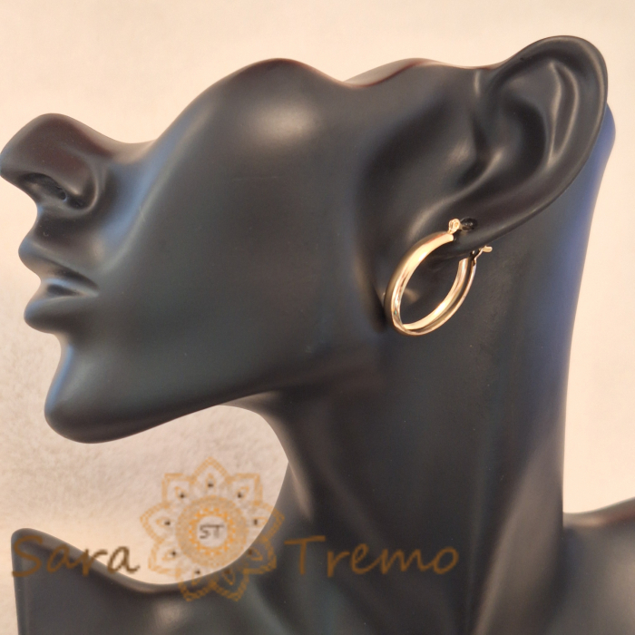 Cercei ovali 2.5 cm, finisaj lucios – Lățime 5 mm, eleganță clasică [6]