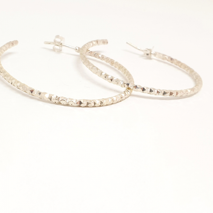 Cercei rotunzi din argint 4 cm Sabinne [2]