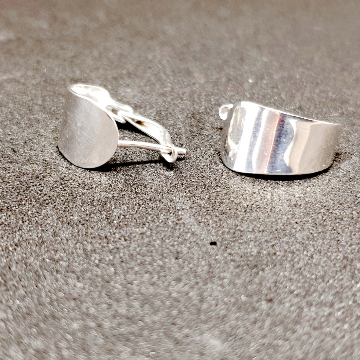 Cercei rotunzi din argint 1.5 cm Gatta [5]