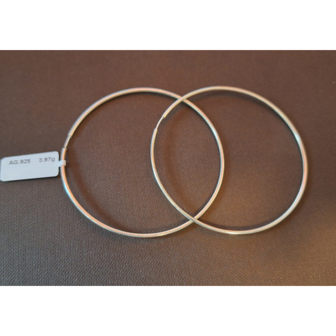 Cercei rotunzi din argint 925 - diametru 6 cm [5]