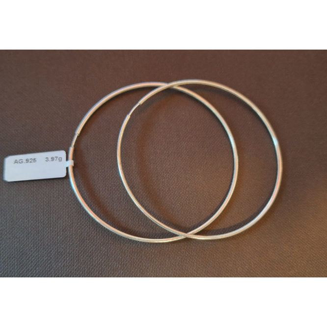 Cercei rotunzi din argint 925 - diametru 6 cm [2]