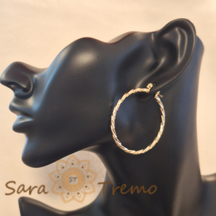 Cercei rotunzi împletiți, diametru 4 cm – Eleganță și rafinament brazilian [6]