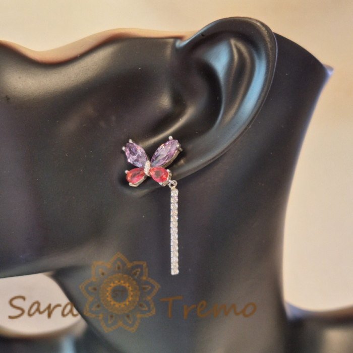 Cercei Tennis Argint 925 - Nuanțe Roz & Mov - Magic Thai [5]