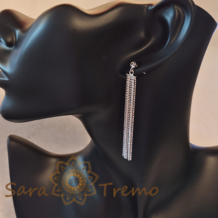 Cercei Tennis Argint 925 & Zirconia - Cascade Thai [4]