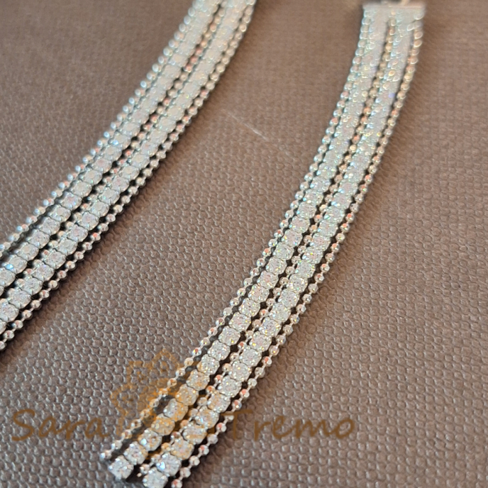 Cercei Tennis Argint 925 & Zirconia - Cascade Thai [2]