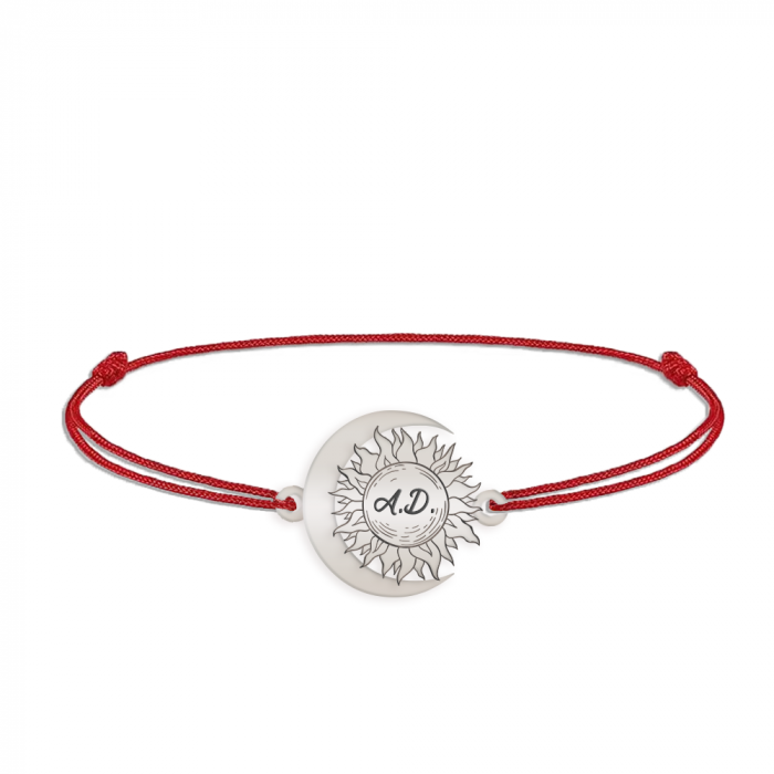 Ceres - Bratara personalizata snur Soare si Luna din argint 925 [3]