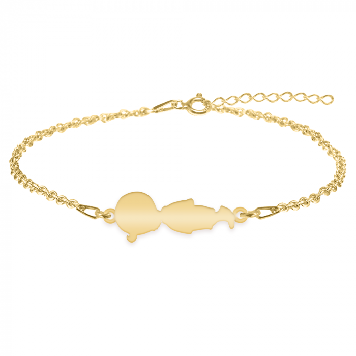 Child - Bratara personalizata baietel din argint 925 placat cu aur galben 24K [2]