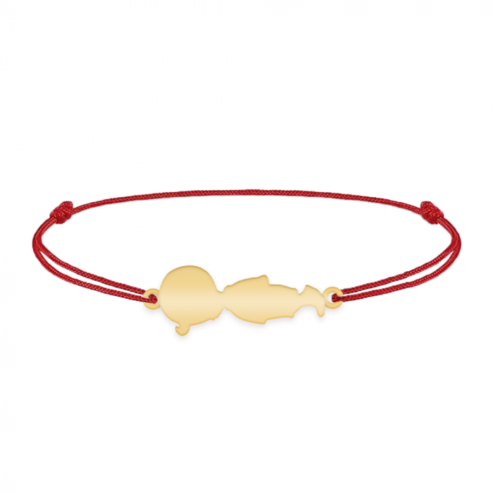 Child - Bratara personalizata snur baietel din argint 925 placat cu aur galben 24K [4]