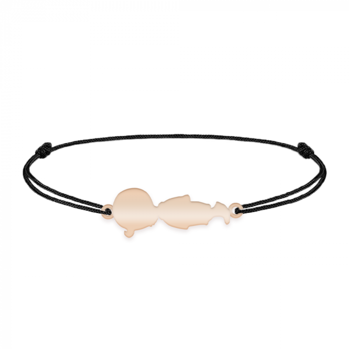 Child - Bratara personalizata snur baietel din argint 925 placat cu aur roz [2]