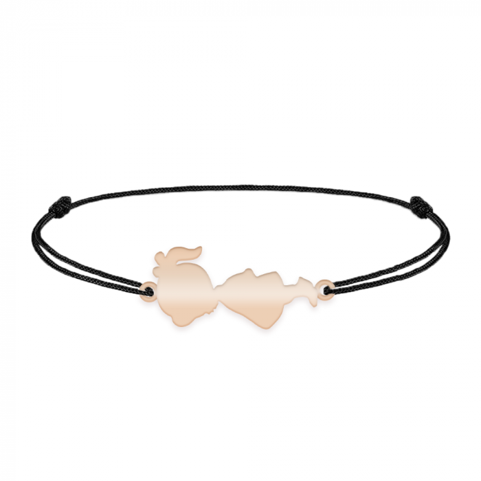 Child - Bratara personalizata snur fetita din argint 925 placat cu aur roz [2]