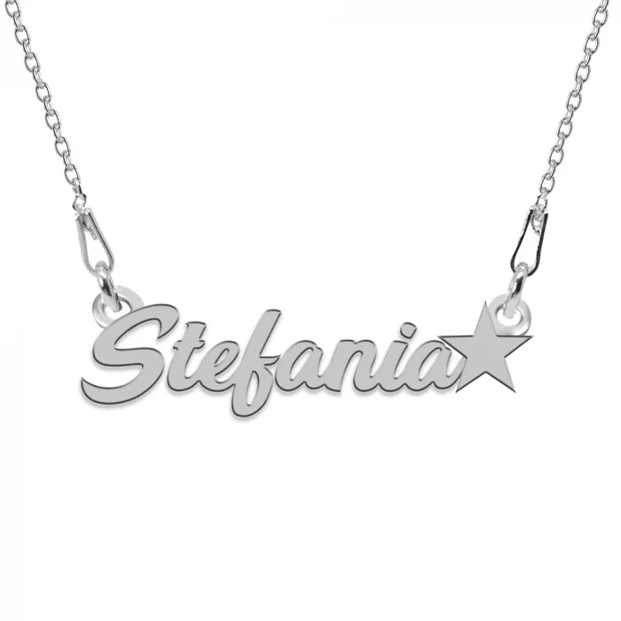 Lantisor personalizat cu nume + steluta din argint - 45 cm [4]