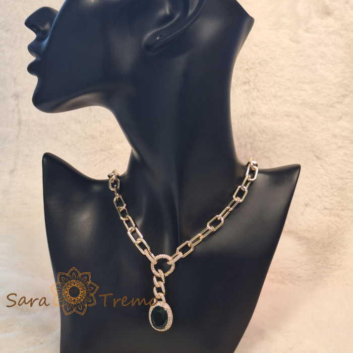 Colier aur 14K placat – Regina Esmeralda 50 cm [4]