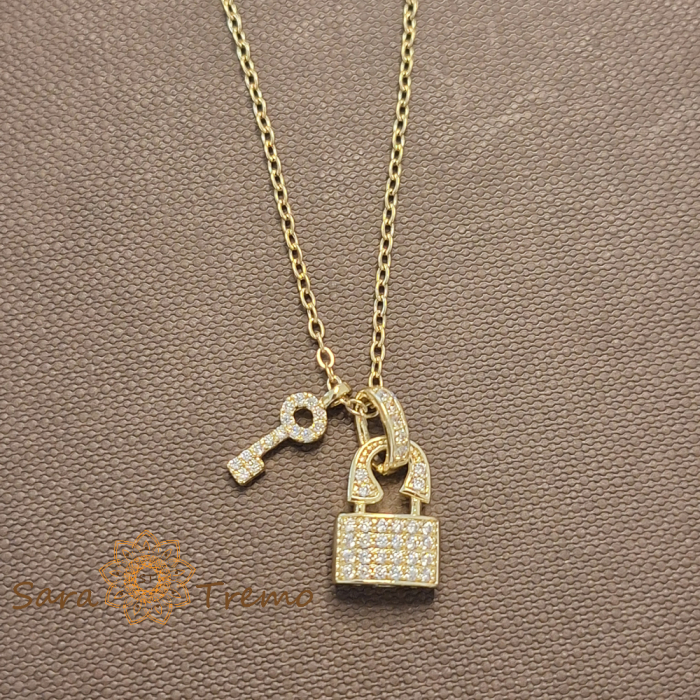 Colier aur 14K placat – Secretul Inimii 45+5cm [1]