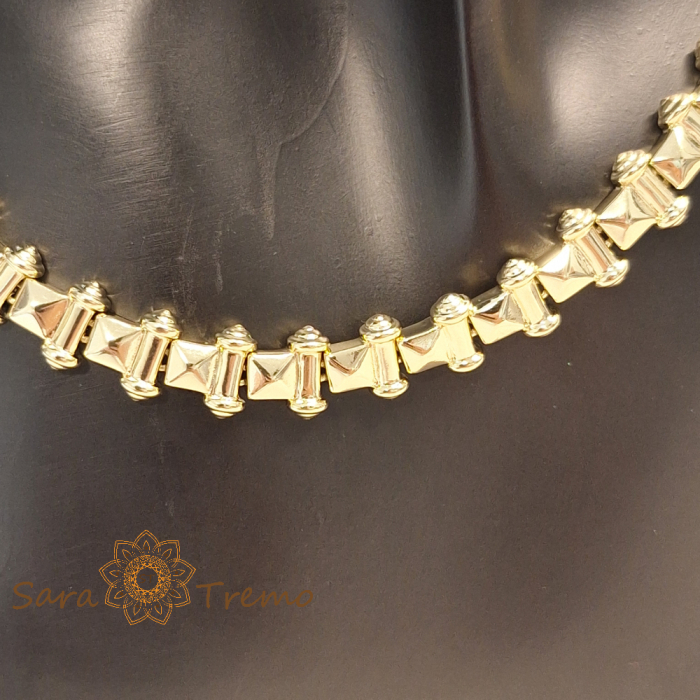 Colier aur 14K placat – Zidul Regal 45 cm [6]