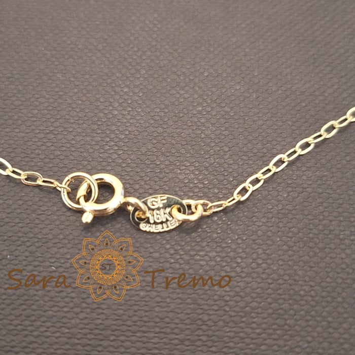 Colier aur 18K placat Brazilia cu stanta 45 cm – Floare de Diamant [5]