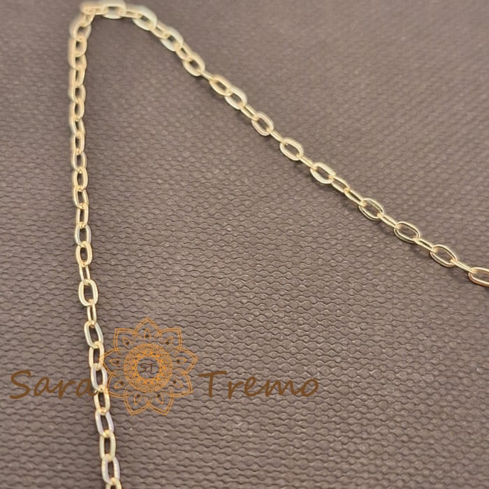 Colier aur 18K placat Brazilia cu stanta 45 cm – Floare de Diamant [4]