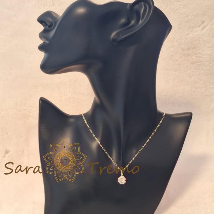 Colier aur 18K placat Brazilia cu stanta 45 cm – Floare de Diamant [2]