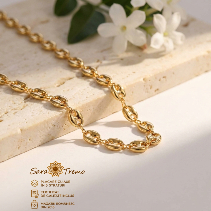 Colier Caffè d'Oro Coffee Bean, aur 18K, 55 cm | SaraTremo [2]