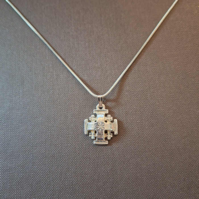 Colier cu cruciulita din argint Jerusalem - realizat in Israel [3]