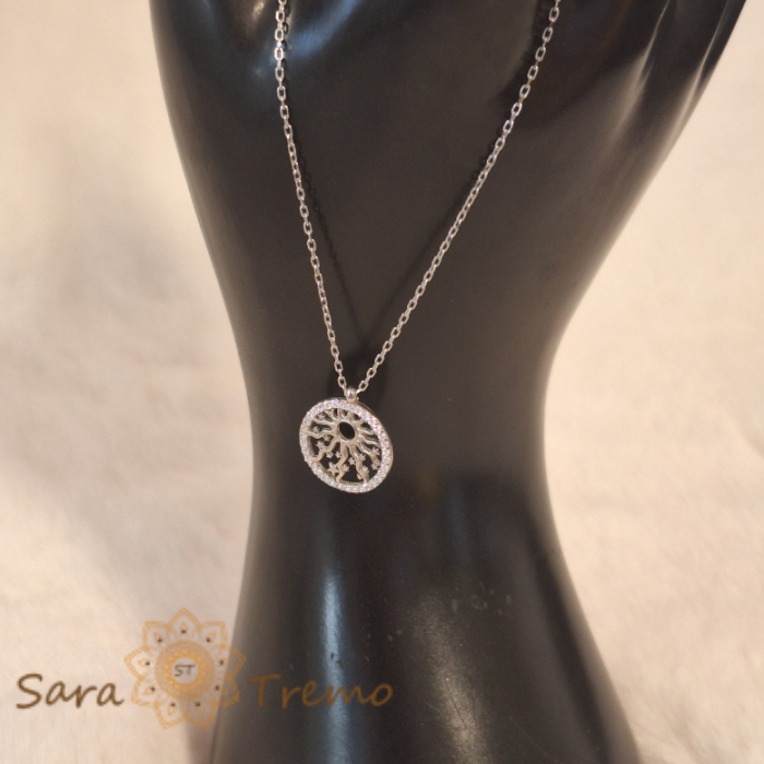 Colier din argint simbol soare și stele SaraTremo [6]
