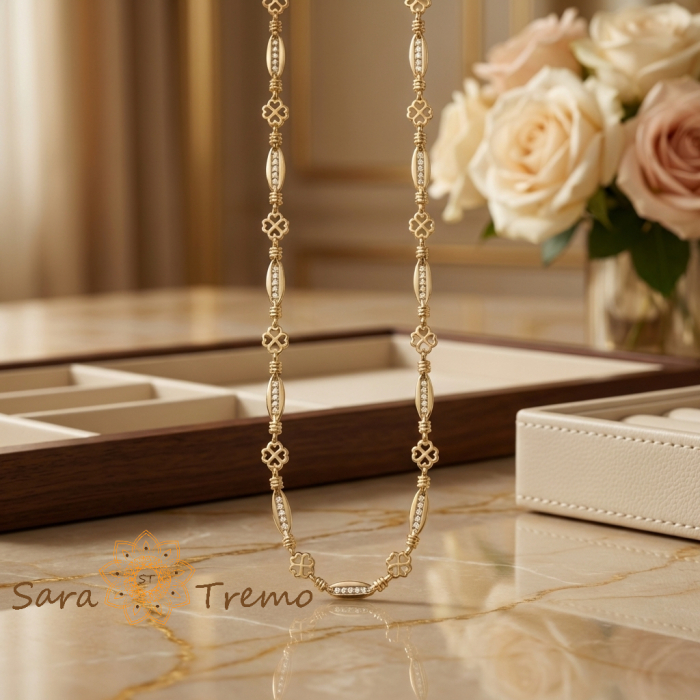 Colier Armonia Regala – Colier placat cu aur 14K cu cristale zirconia [2]