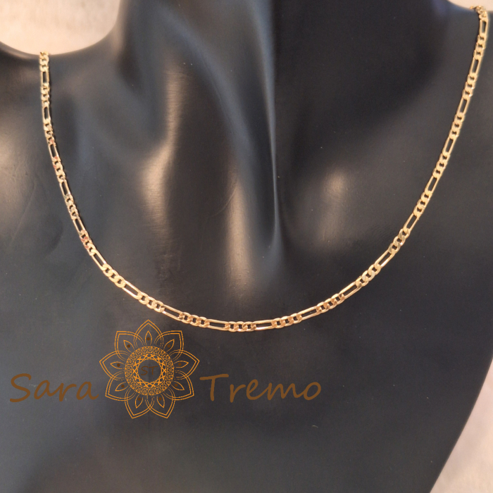 Lantisor unisex placat cu aur 18K Brazilia cu stanta – Eleganta Clasica 55cm [8]