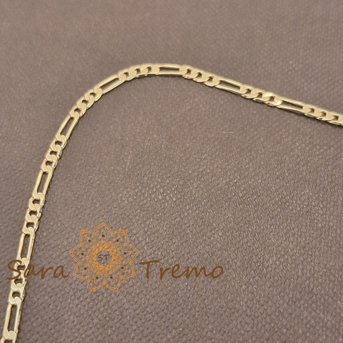 Lantisor unisex placat cu aur 18K Brazilia cu stanta – Eleganta Clasica 55cm [4]