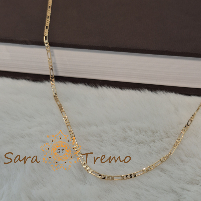 Lantisor unisex placat cu aur 18K Brazilia cu stanta – Eleganta Clasica 55cm [2]