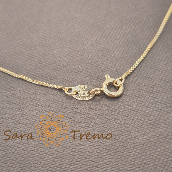 Colier placat cu aur 18K Brazilia cu stanta – Inima Pura 45cm [3]