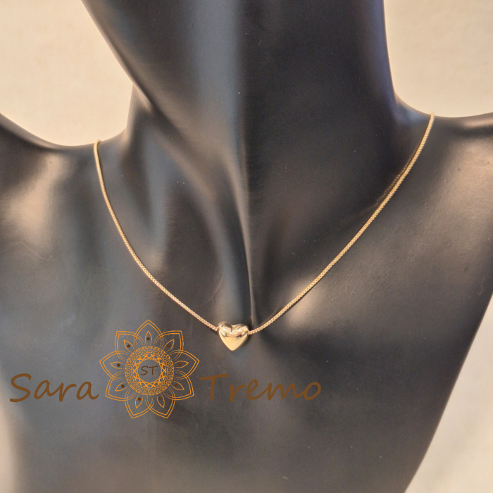 Colier placat cu aur 18K Brazilia cu stanta – Inima Pura 45cm [6]