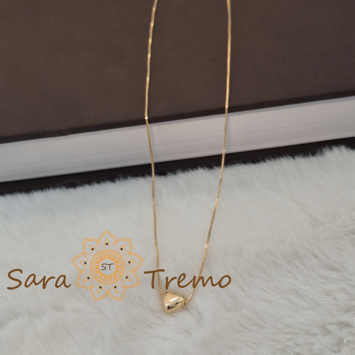 Colier placat cu aur 18K Brazilia cu stanta – Inima Pura 45cm [2]