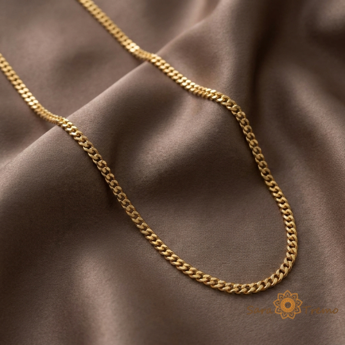 Lant Imperial Unisex – Lant placat cu 3 straturi de aur 14K, 50 cm, 3 mm [4]