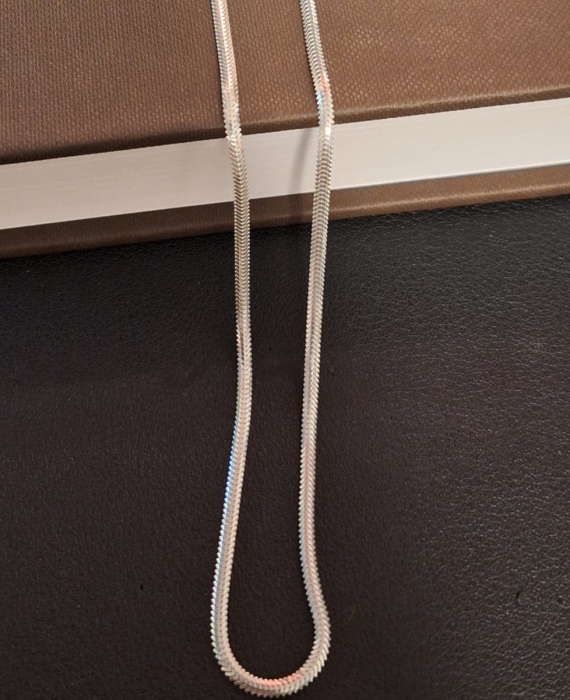 Colier tip sarpe plat din argint 925 Aramis - unisex - 50 cm [5]