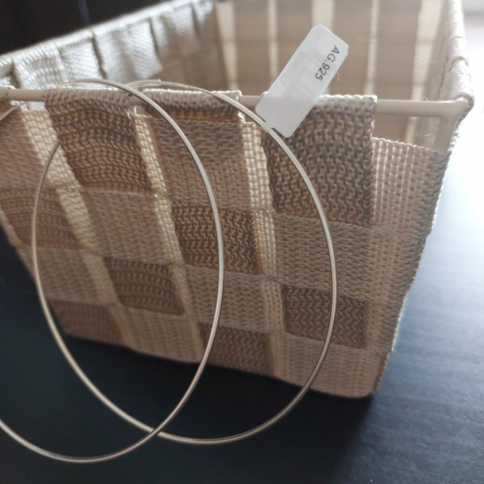 Creole din argint Daring - Bijuterie impresionantă, diametru 9 cm [2]