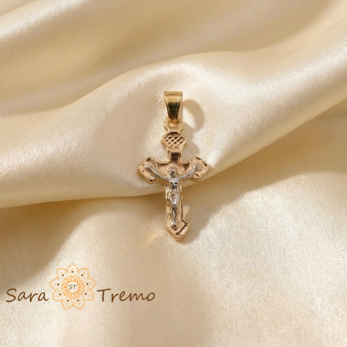 Cruce deosebita placata cu aur Athos - 2.5 cm [2]