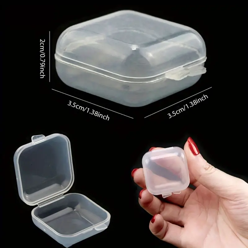 Cutie mică transparentă cu capac – organizator bijuterii elegant [3]